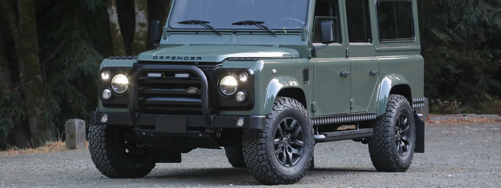 Defender 110 with bull bar