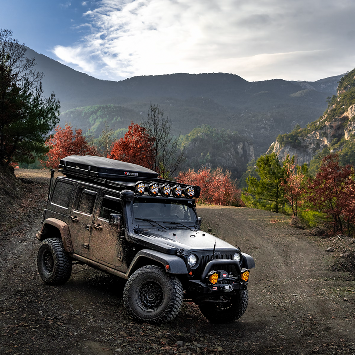 Jeep Wrangler on a Mountain Trail