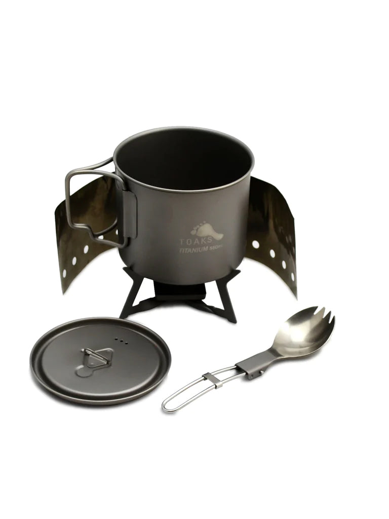 TOAKS Ultralight Titanium Solid Fuel Cook System