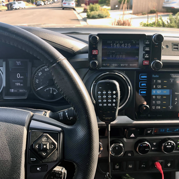 Ham Radio inside Toyota Tacoma