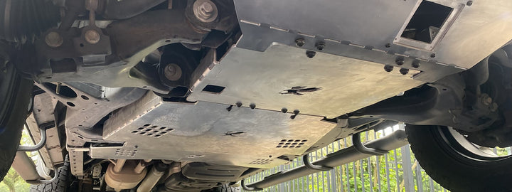 Skid Plate underneath a Toyota Tundra