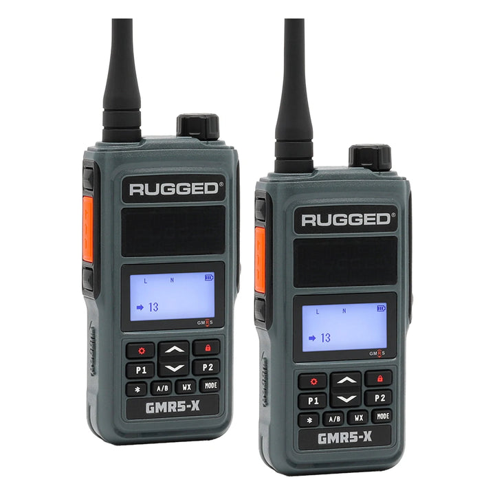 GMR5-X - 5W GMRS Handheld Radio - Waterproof with XL Battery - 2 Pack