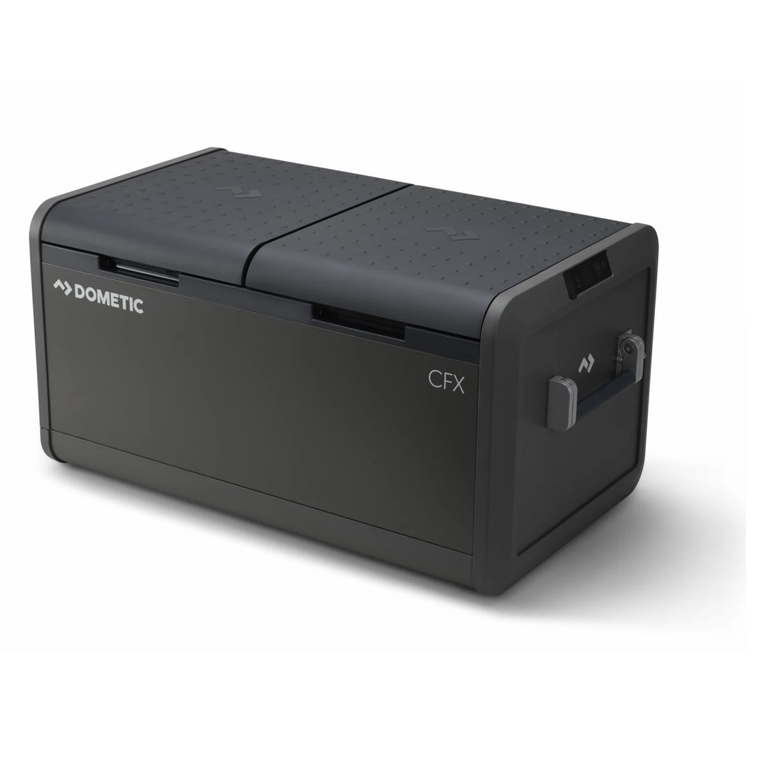 Dometic CFX5 95DZ dual zone cooler, front three-quarter view