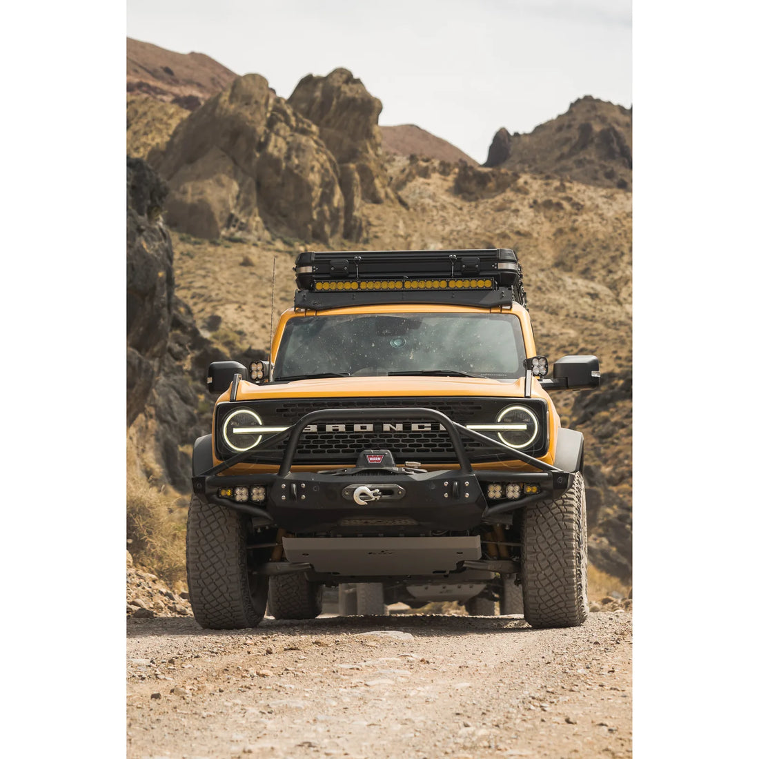 CBI bolt-on rock sliders lifestyle on Ford Bronco 1