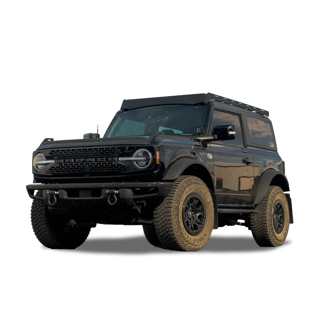Prinsu Pro roof rack on a 2021-Current Ford Bronco 2-door hardtop, studio view