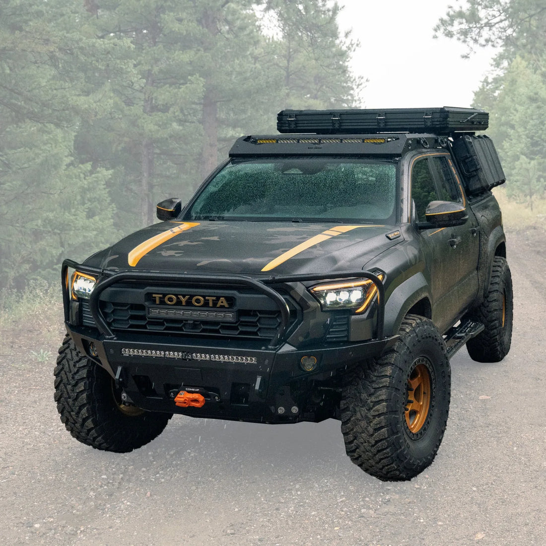 C4 Tacoma Overland Front Full-Height Bull Bar + Hoops 2024-2026 image 1