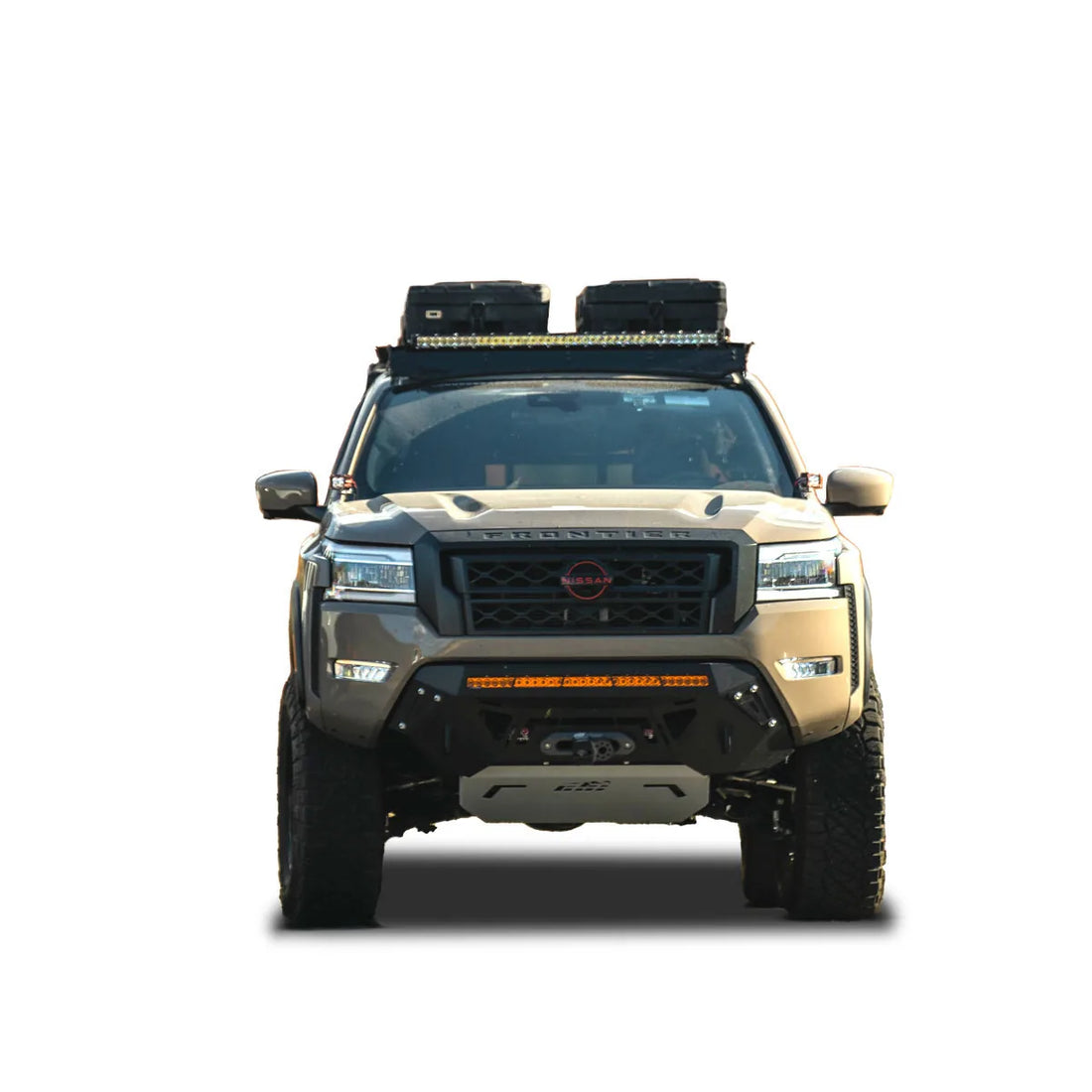 Nissan Frontier with CBI Covert bumper and Prinsu rack