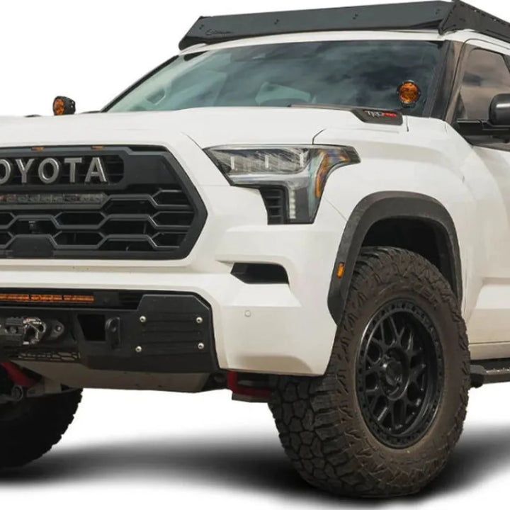 Prinsu Pro roof rack on a 2023-2026 Toyota Sequoia, studio three-quarter view