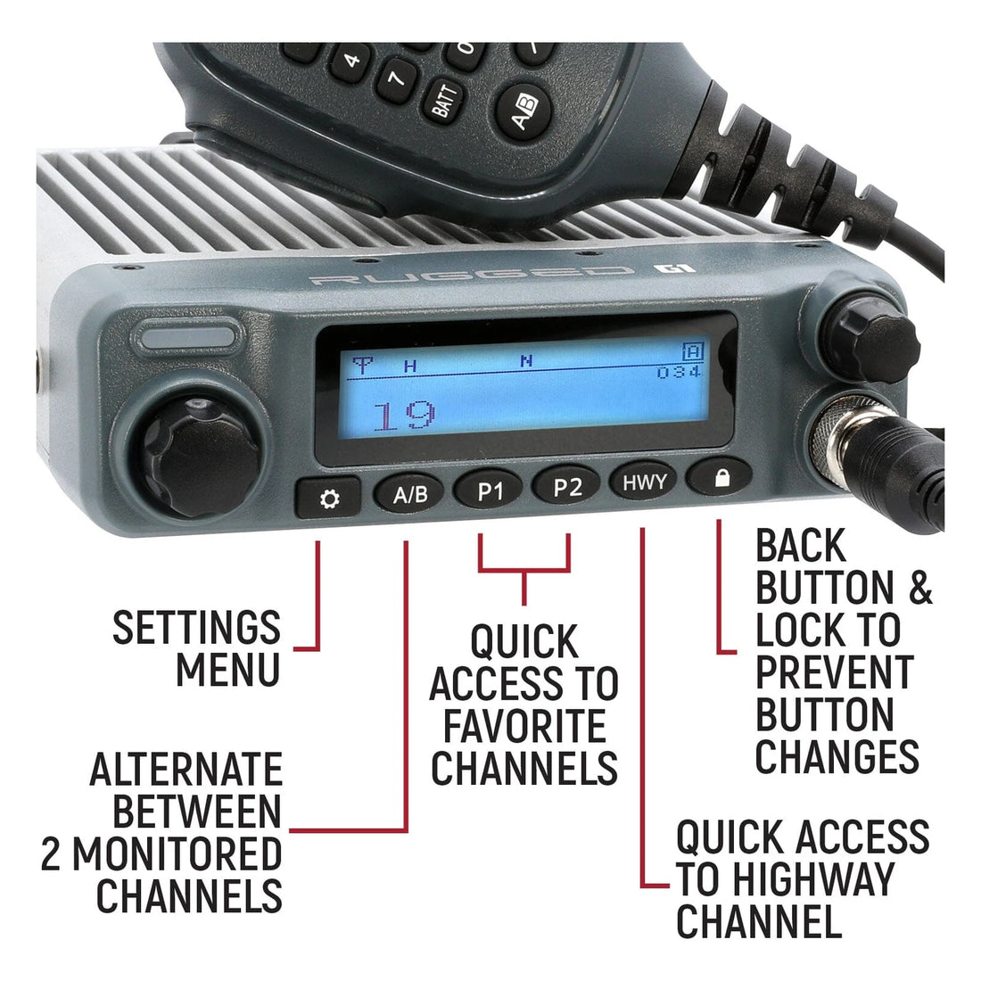 G1 Adventure Series - 40W Waterproof GMRS Mobile Radio