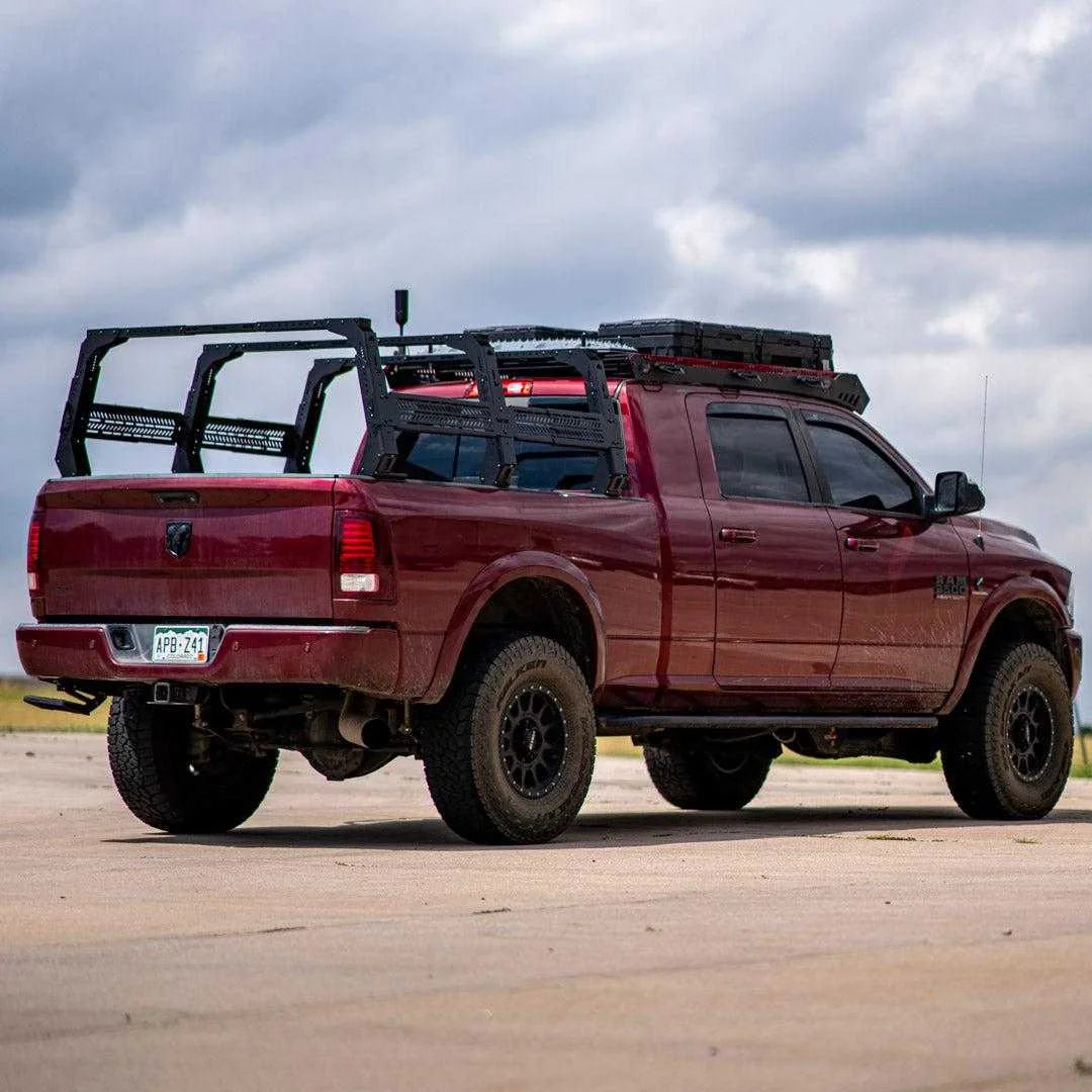 upTOP Variable Height TRUSS bed rack side view