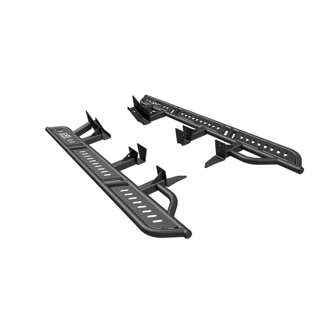 Angled view of Frontier rock sliders