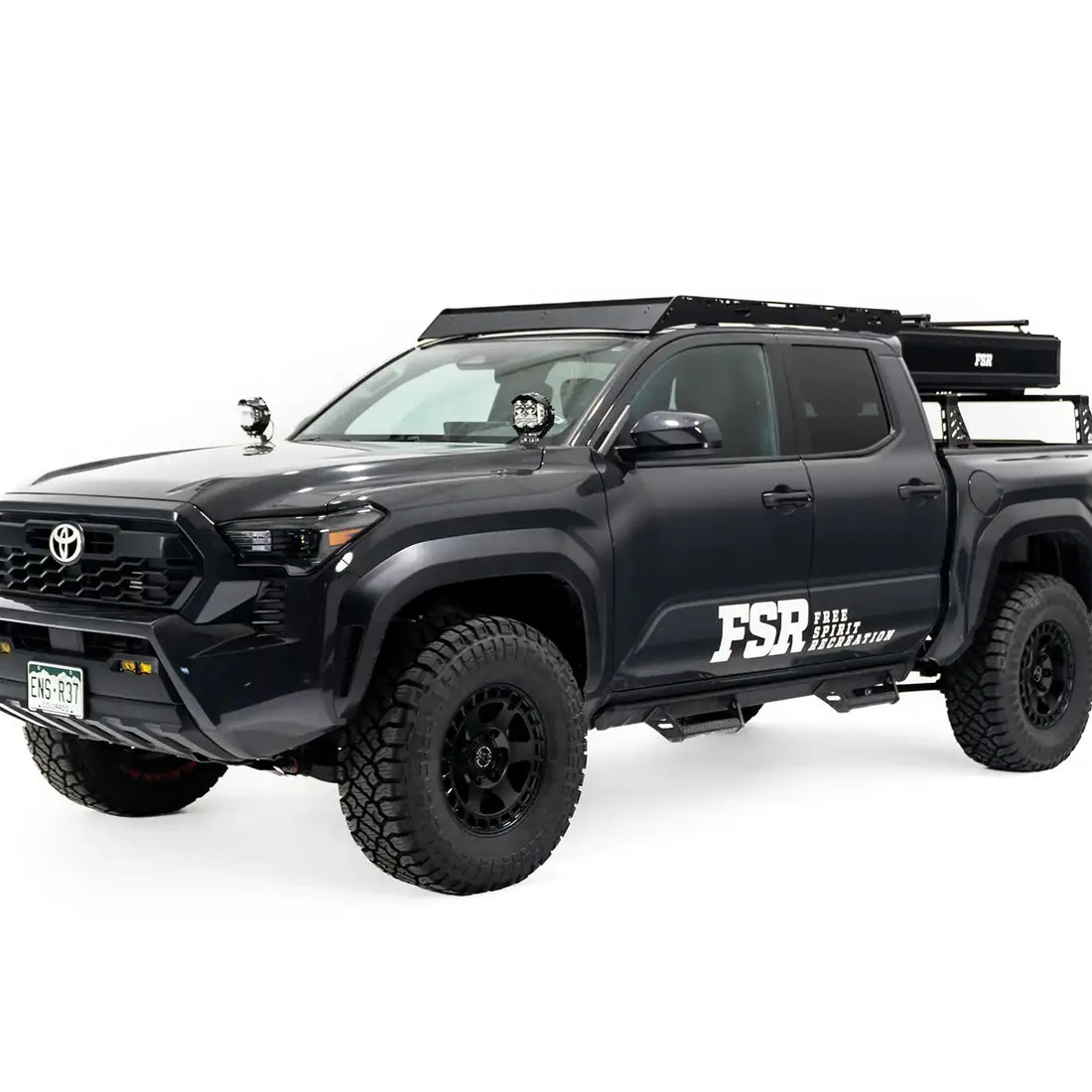 Free Spirit Nova Standard rooftop tent installed on a vehicle rack