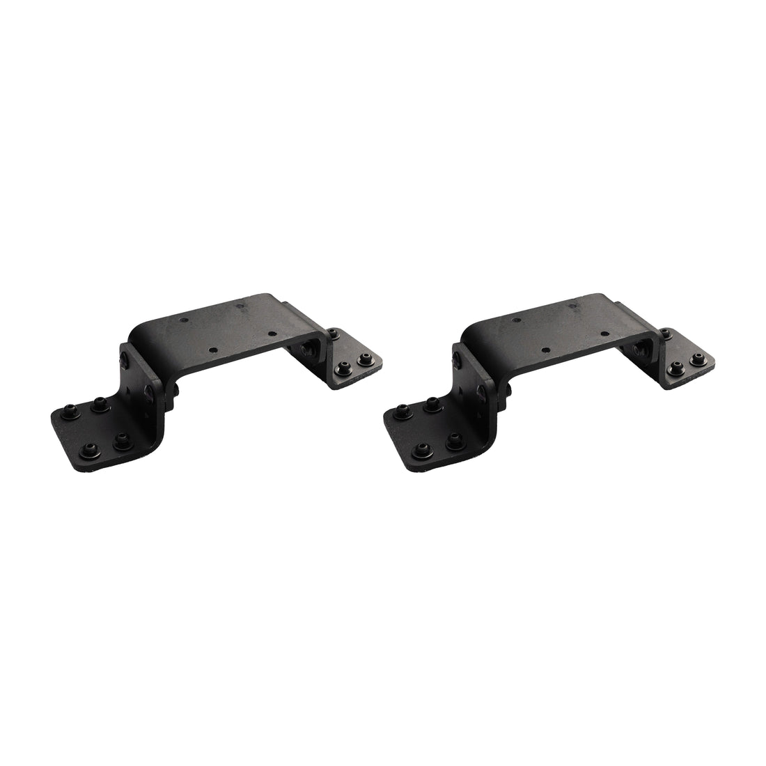 Pair of 1/4 in aluminum moto offset risers, both positions shown