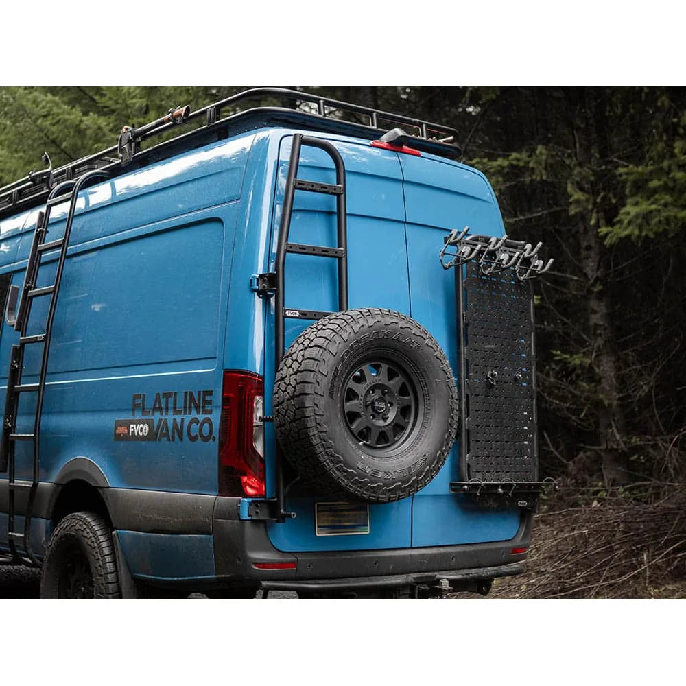 Flatline Sprinter Tire Carrier + Ladder with 180 Hinges image 2