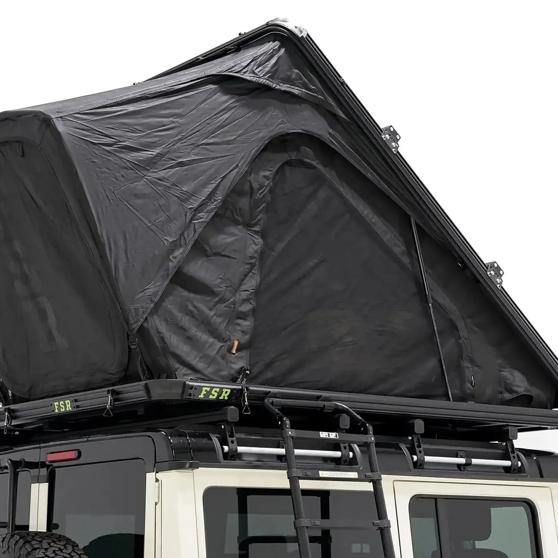 Free Spirit Aspen Pro XL rooftop tent deployed on an Ineos Grenadier roof rack