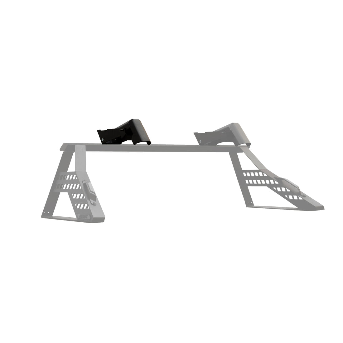 Close view of the Chase Rack motorcycle tray and two-hole tie downs