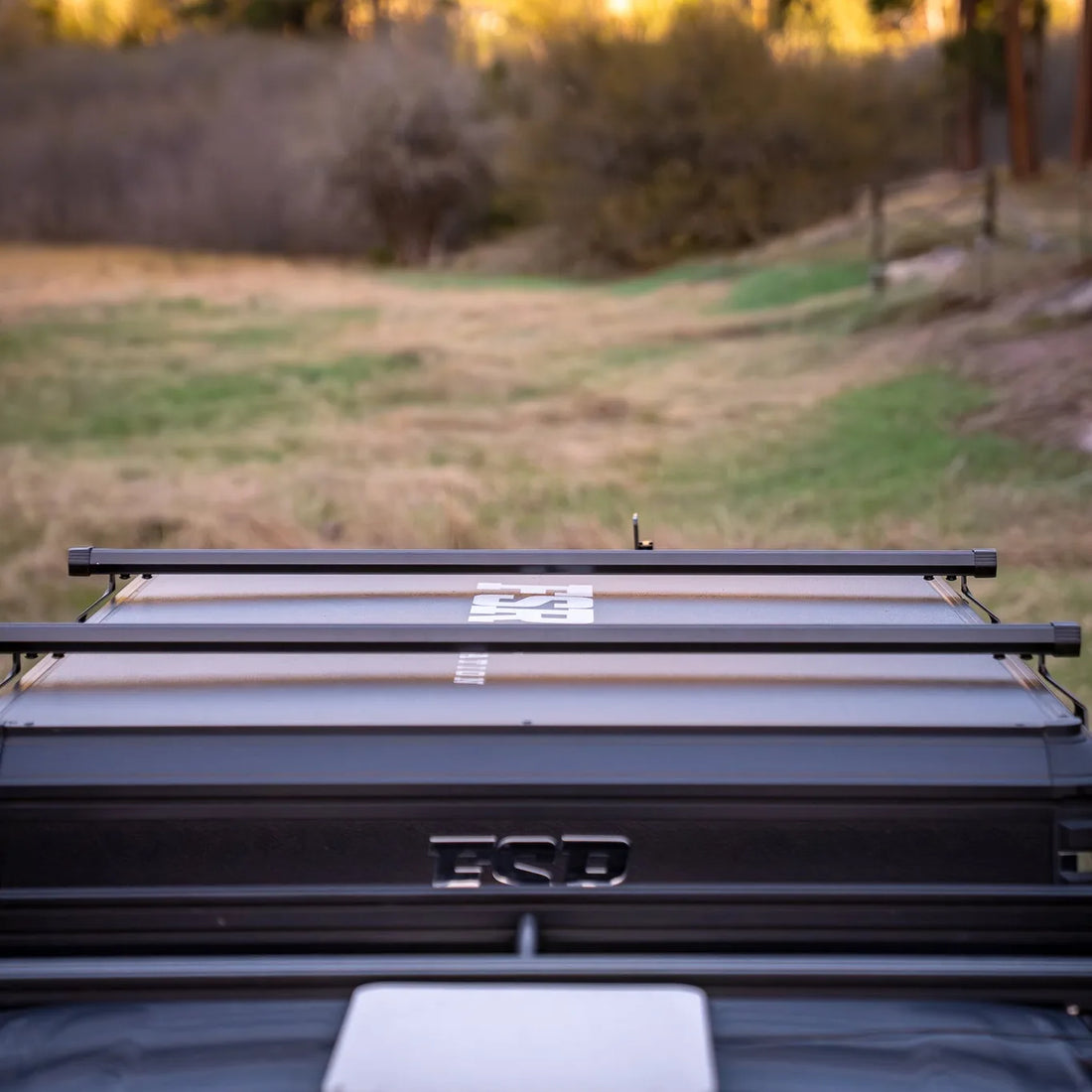 Adjustable Free Spirit Kali crossbars on the tent