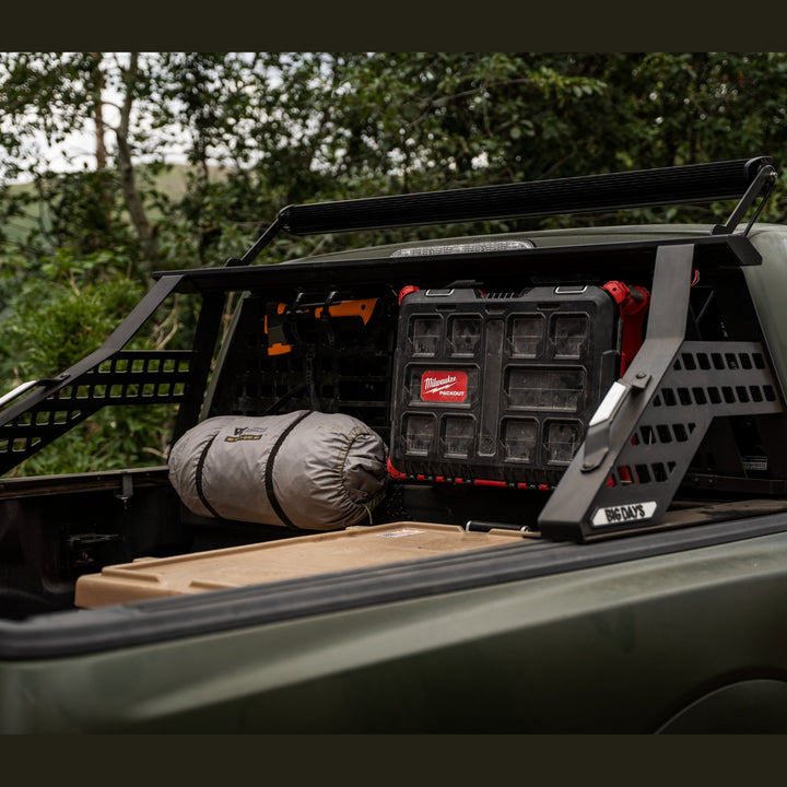 Headache Rack Pro installed behind the cab on a pickup Chase Rack