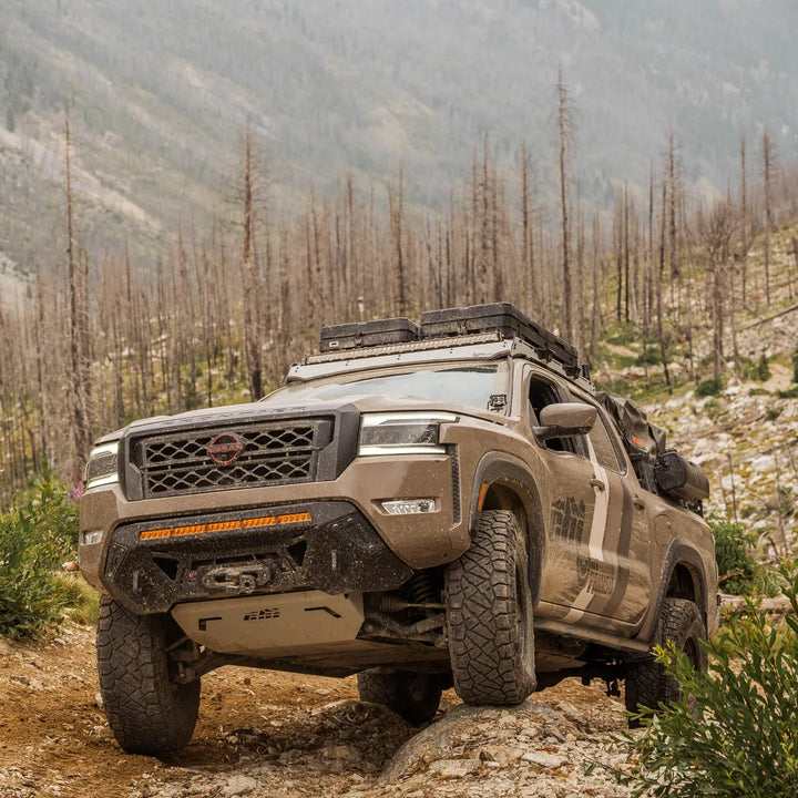 Nissan Frontier with CBI rock sliders installed