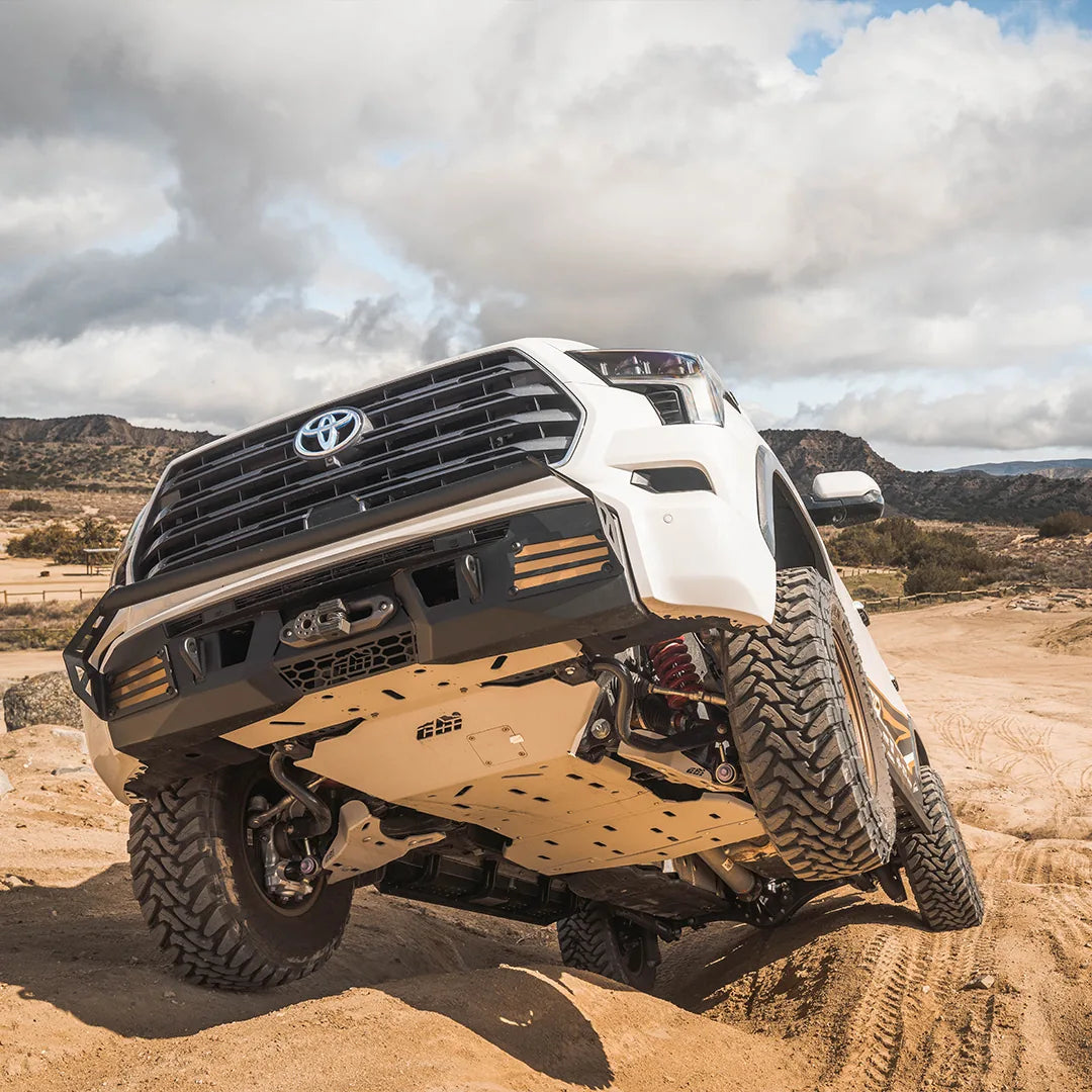 Toyota Sequoia with CBI overland skid plates installed