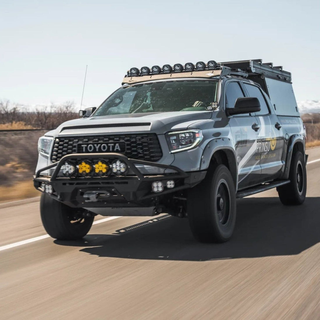 Prinsu Pro roof rack lifestyle on Toyota Tundra 3