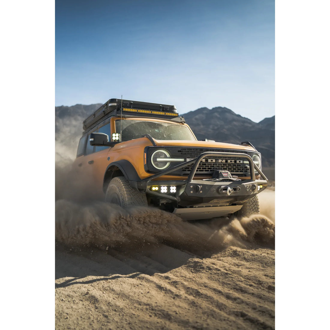 CBI bolt-on rock sliders lifestyle on Ford Bronco 3