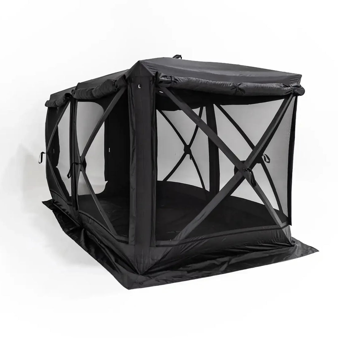 Free Spirit Hub 4 Double tent with walls and door open