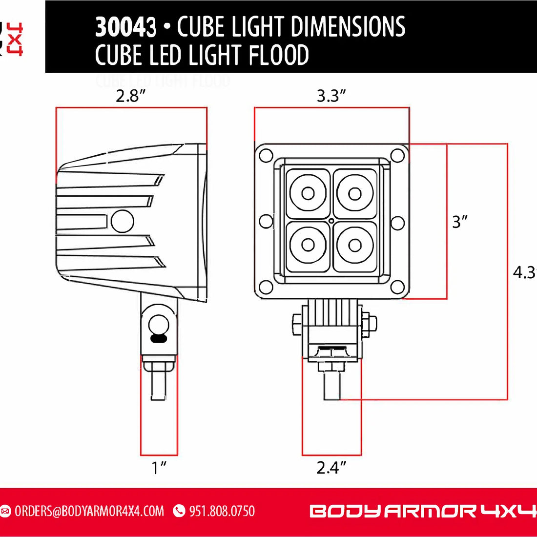 Blackout LED Cube Flood Light 4