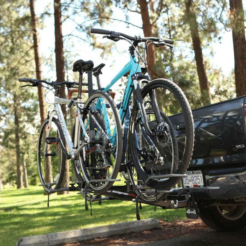 XTC 4 padded ratchet hooks and wheel hoops on a hitch rack