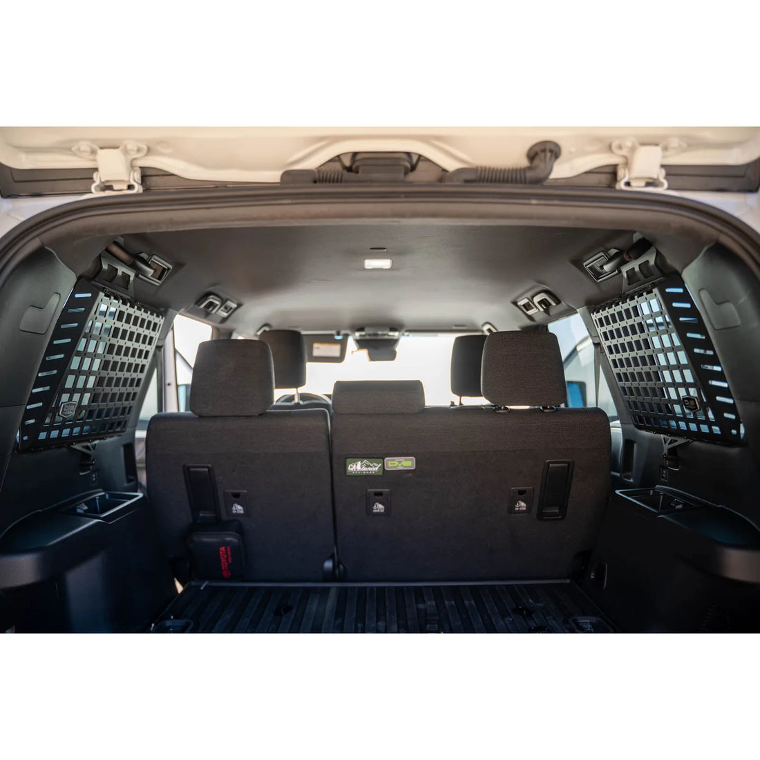 DV8 rear window molle panels cargo organization