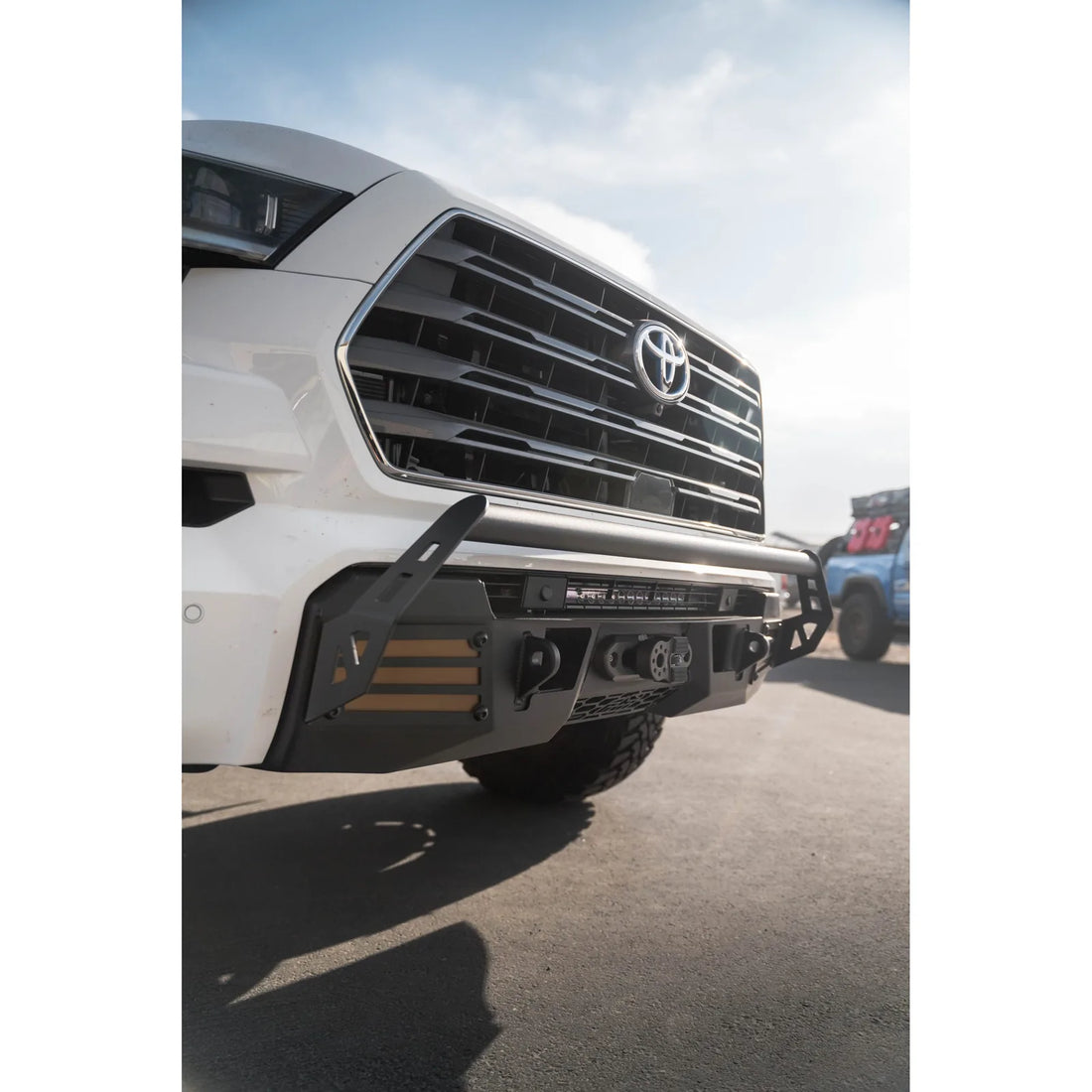 SEMA Sequoia build with CBI Covert front bumper installed