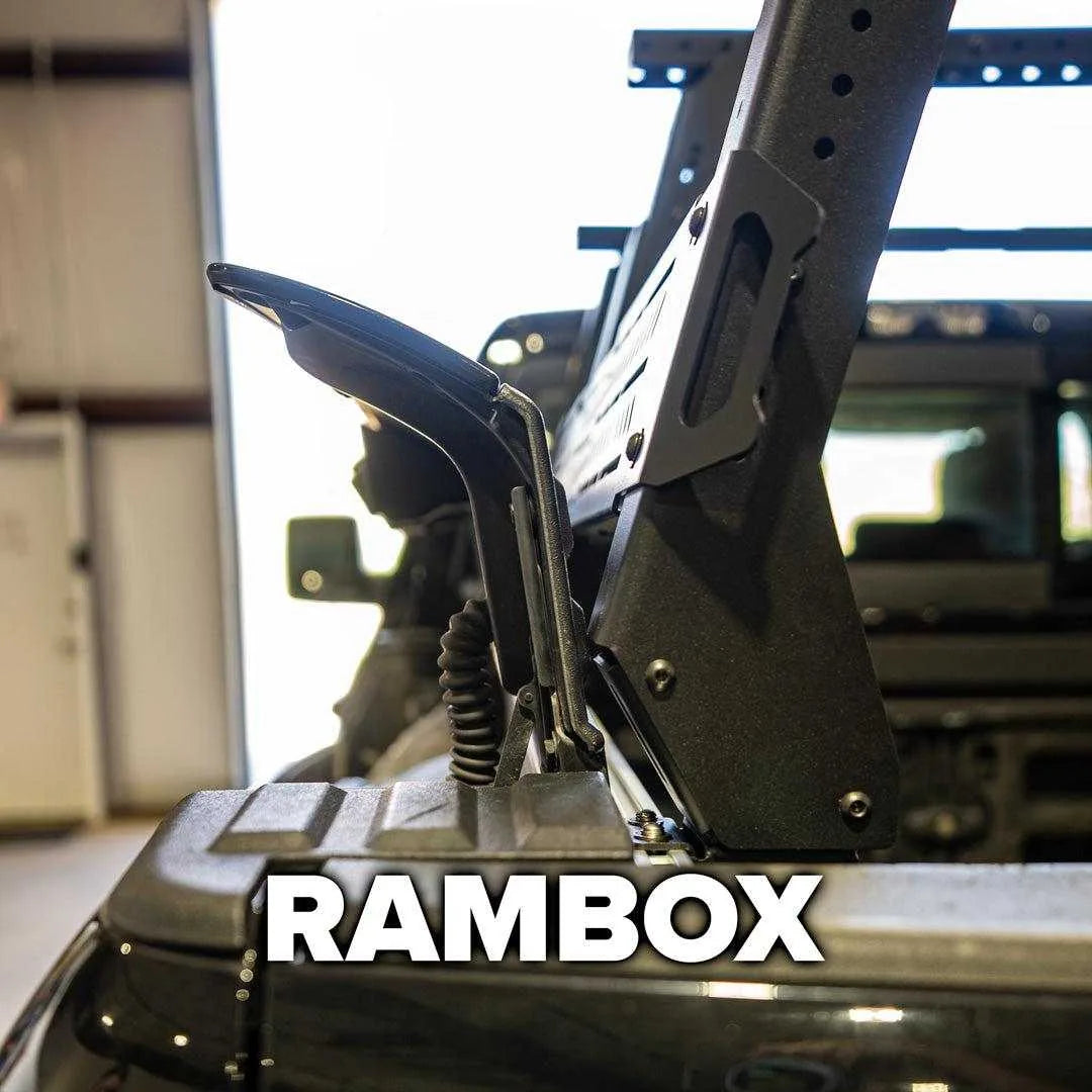 upTOP Variable Height TRUSS bed rack rear view