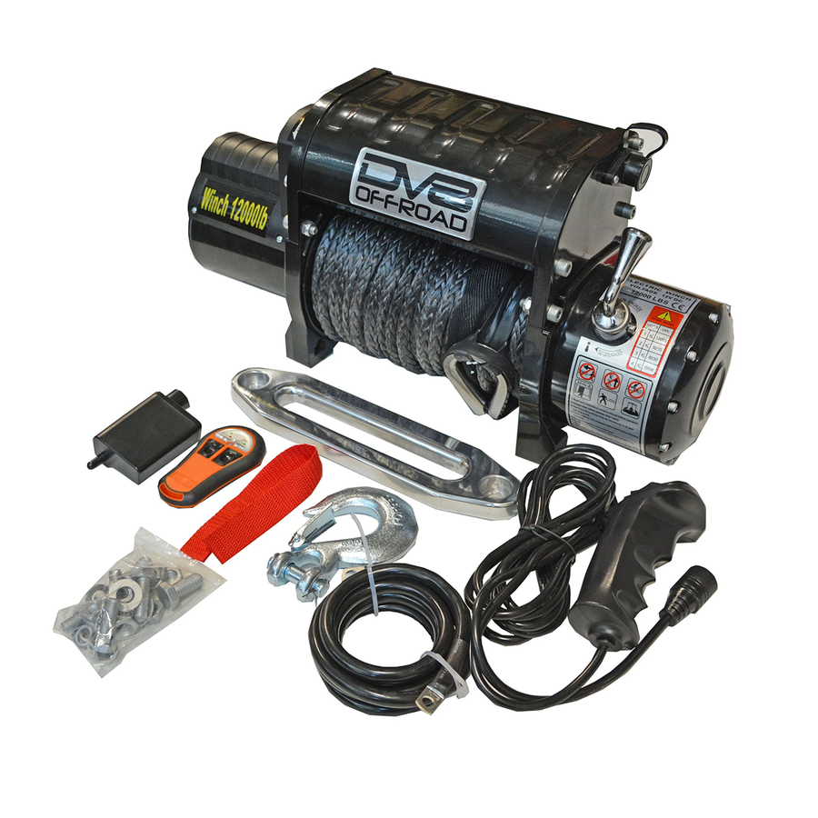 12,000 lbs Winch with Synthetic Rope