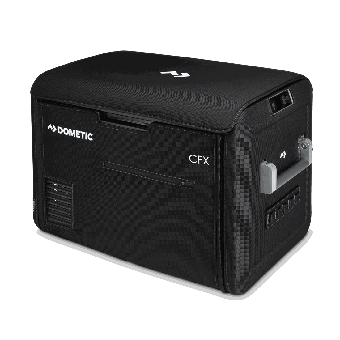 Dometic CFX5 55IM in its protective cover, three-quarter view