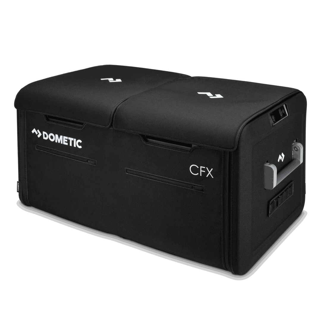 Dometic CFX5 95DZ in its protective cover, three-quarter view