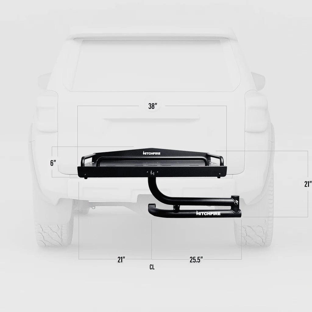 HitchFire Ledge XL swing-out cargo platform on a 2 inch hitch, view 13