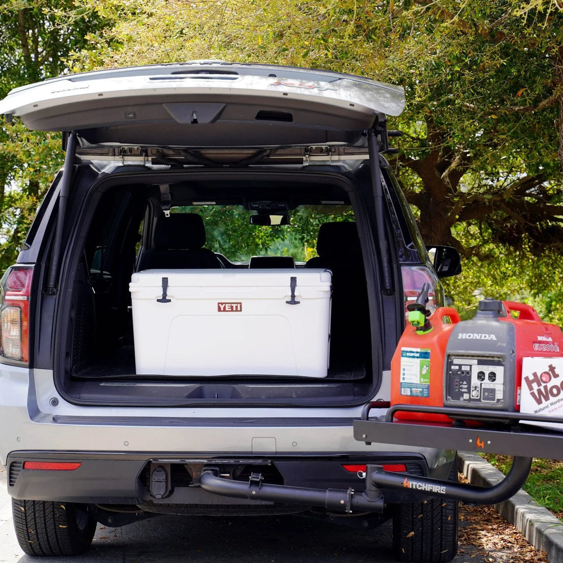 Ledge XL Swing-Out Cargo Platform - 2" Hitch Mount installed and in use