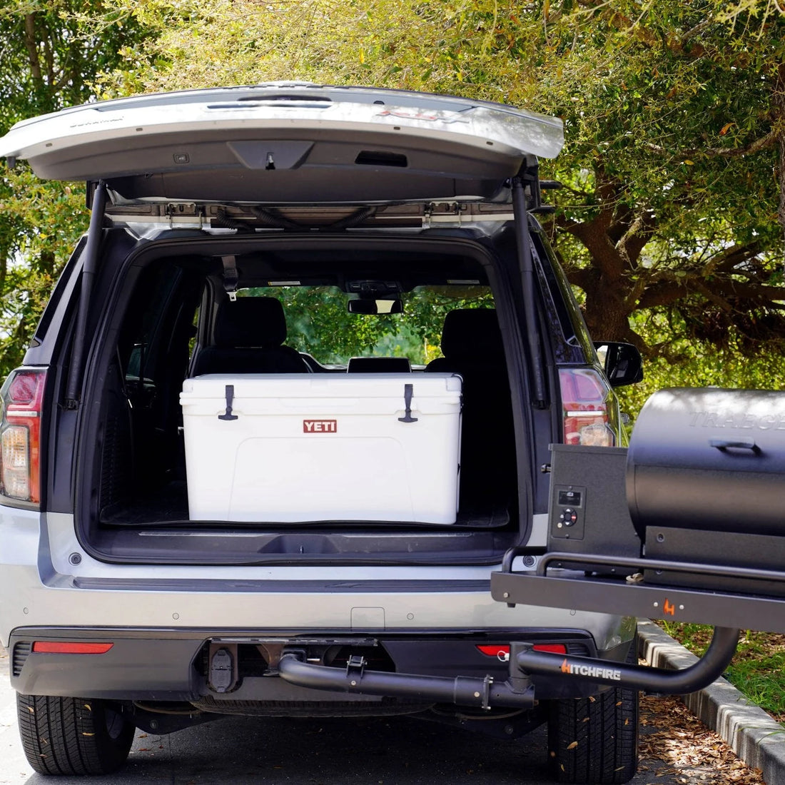 Ledge XL Swing-Out Cargo Platform - 2" Hitch Mount installed and in use