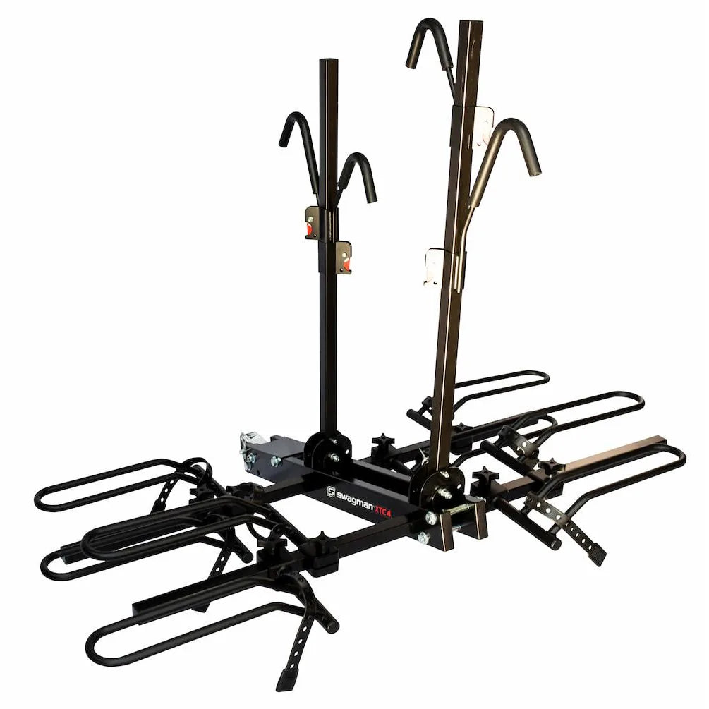 Swagman XTC 4 hitch bike rack holding four bikes on a 2 inch hitch