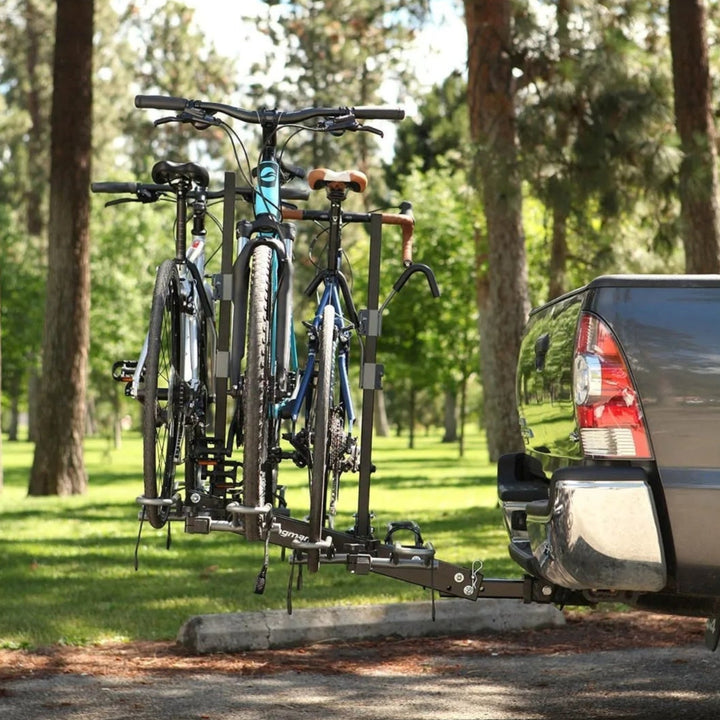 XTC 4 folding center arms hitch bike rack detail