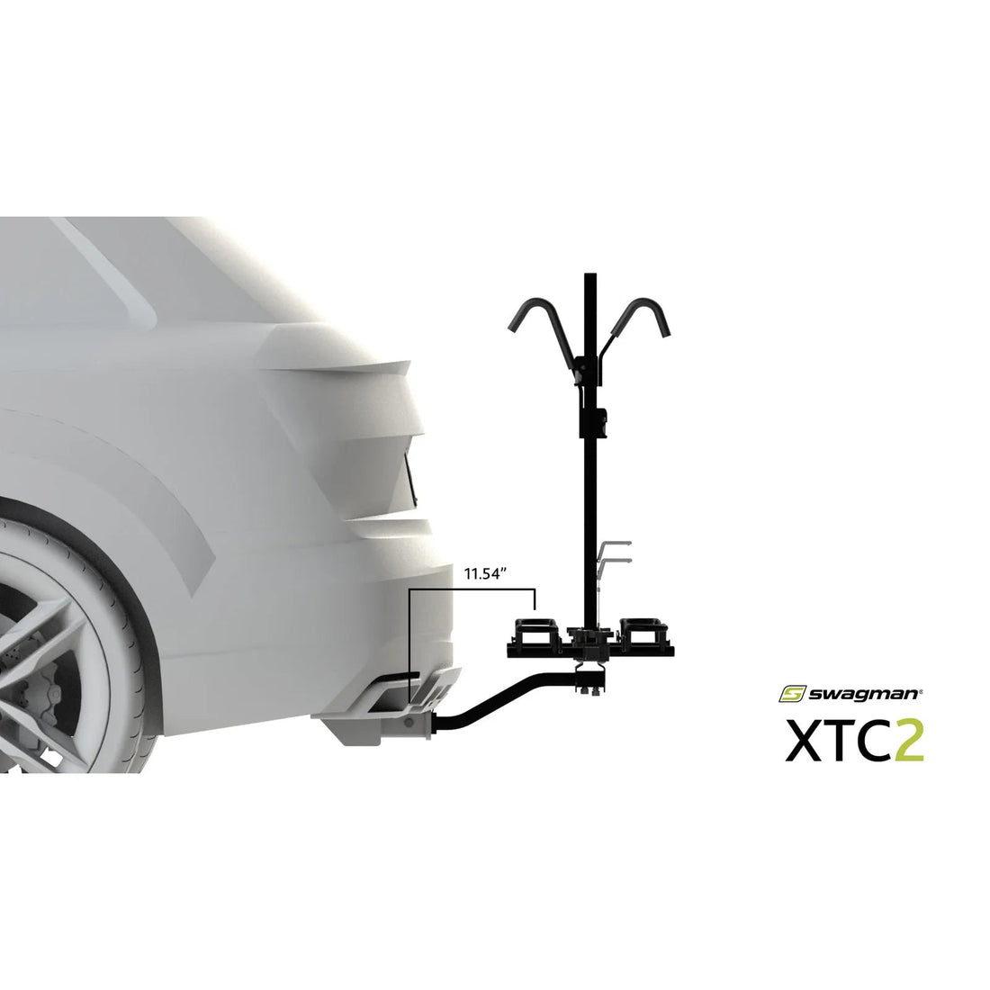 Swagman XTC 2 frame-contact hitch bike rack close-up