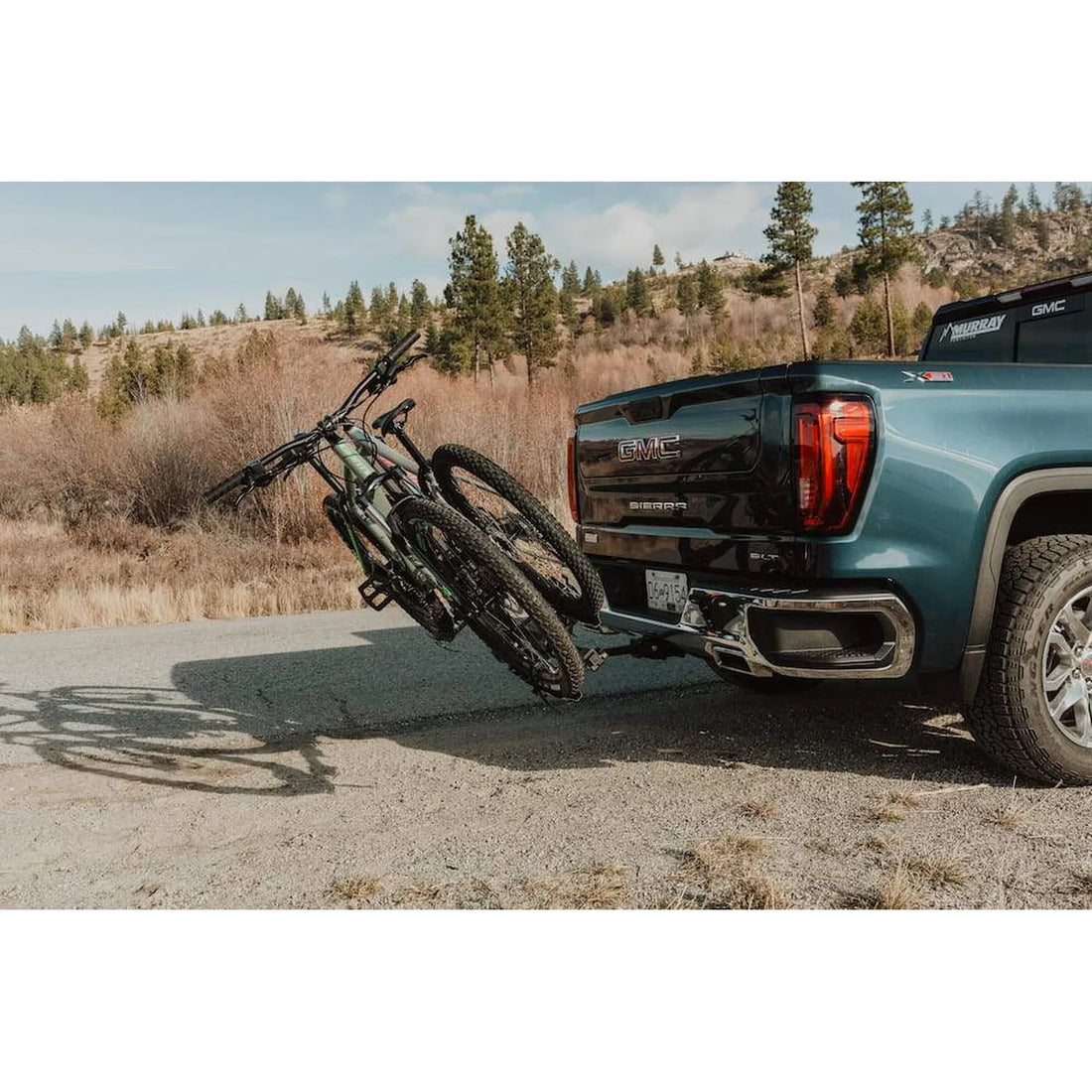 Chinook frame-contact hitch bike rack on an overland vehicle
