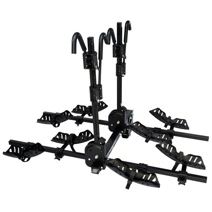 Swagman Quad 2+2 hitch bike rack carrying multiple bikes on a 2 inch hitch