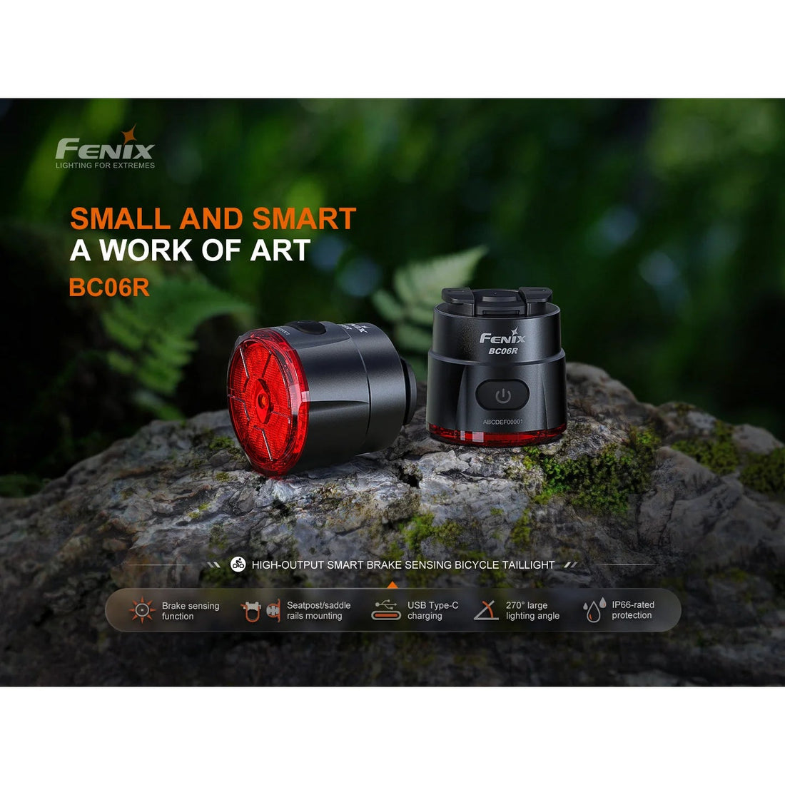 Fenix BC06R Smart Bike Taillight - Brake Sensing Rear Light