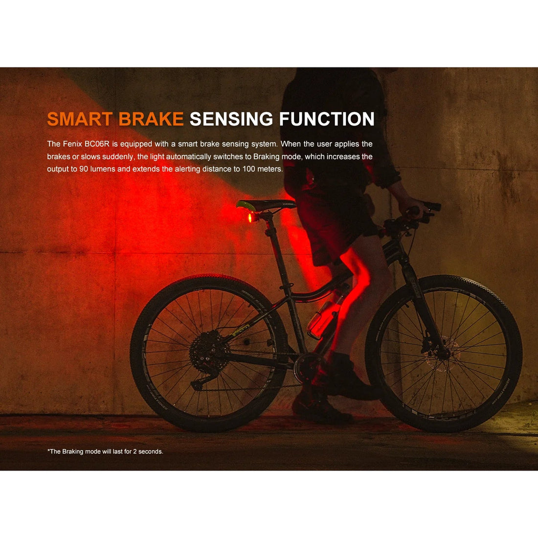 Fenix BC06R Smart Bike Taillight - Brake Sensing Rear Light