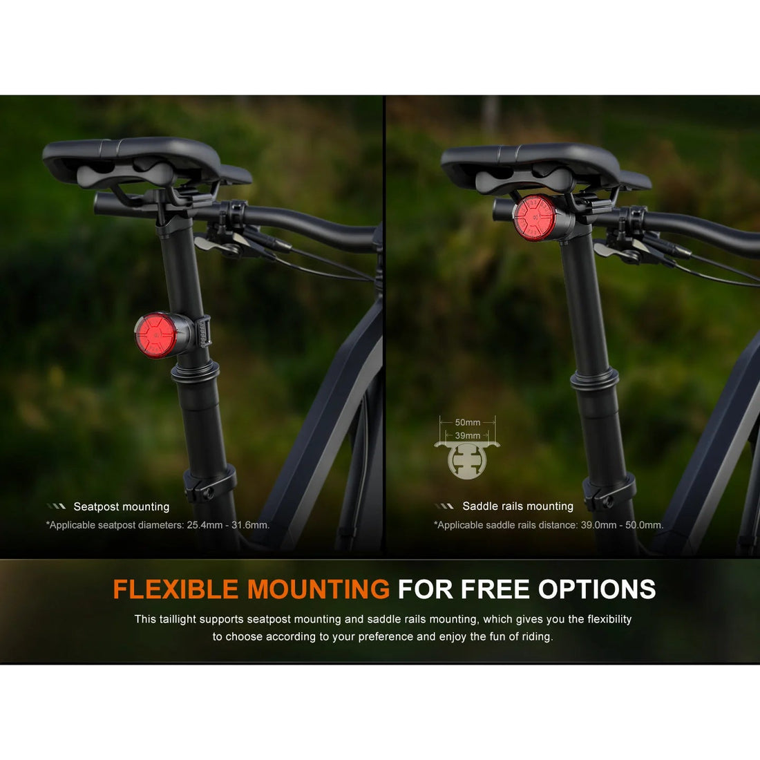Fenix BC06R Smart Bike Taillight - Brake Sensing Rear Light