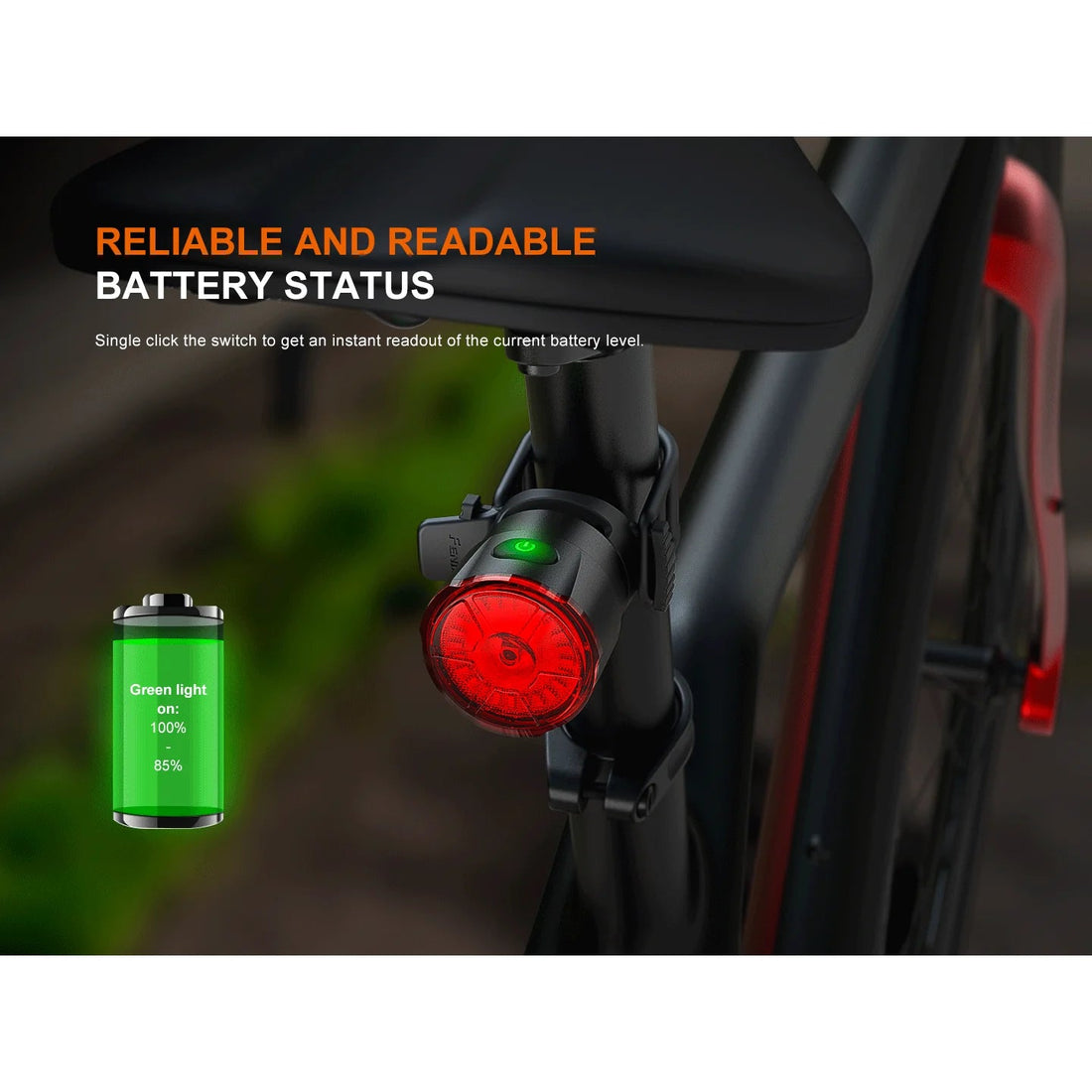 Fenix BC06R Smart Bike Taillight - Brake Sensing Rear Light