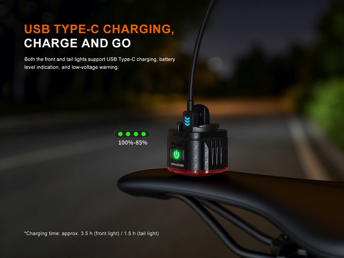 Fenix BC28R Smart Bike Light Combo - Head & Tail Lights
