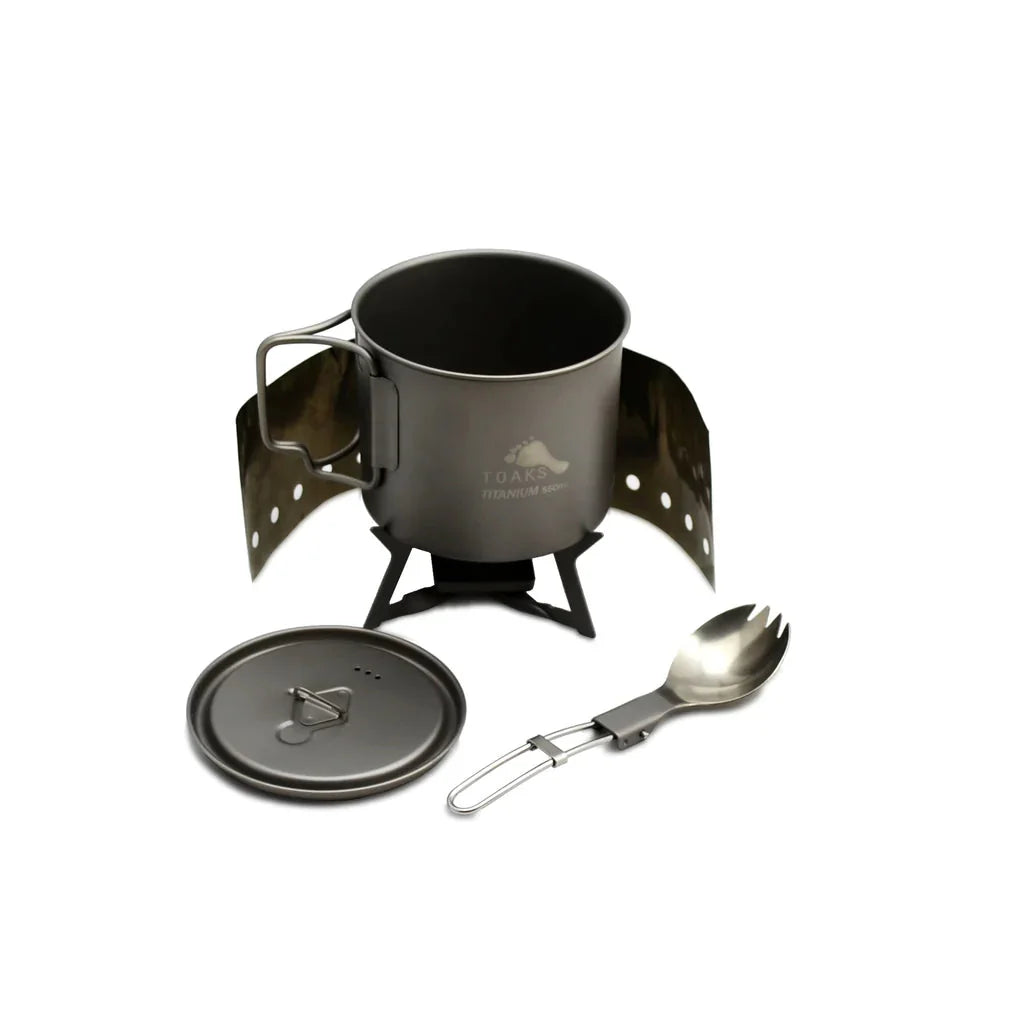 TOAKS Ultralight Titanium Solid Fuel Cook System