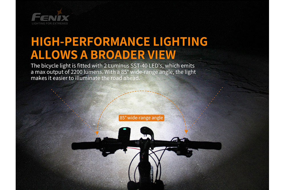 Fenix BC30 V2.0 MTB Bike Light - 2200 Lumen Wireless Remote